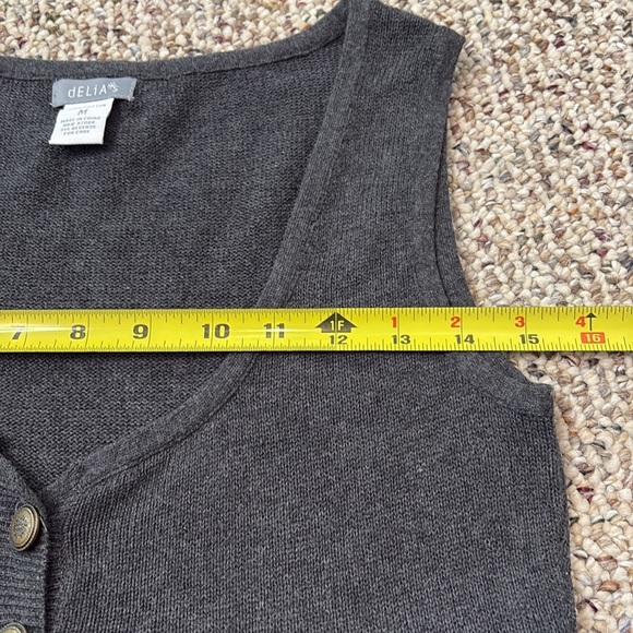 Delia’s Gray Knit Babydoll Top With Empire Waist. Medium - Picture 7 of 9